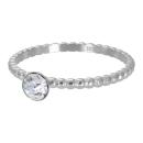 Füllring Ball With Crystal Stone 2mm